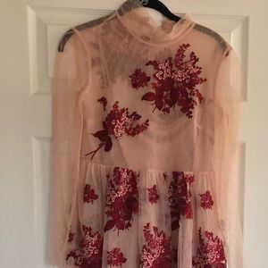 Valentino red tulle dress